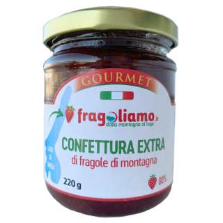 Confettura extra di fragole di montagna 80%, g 220