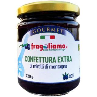 Confettura extra di mirtilli di montagna 80%